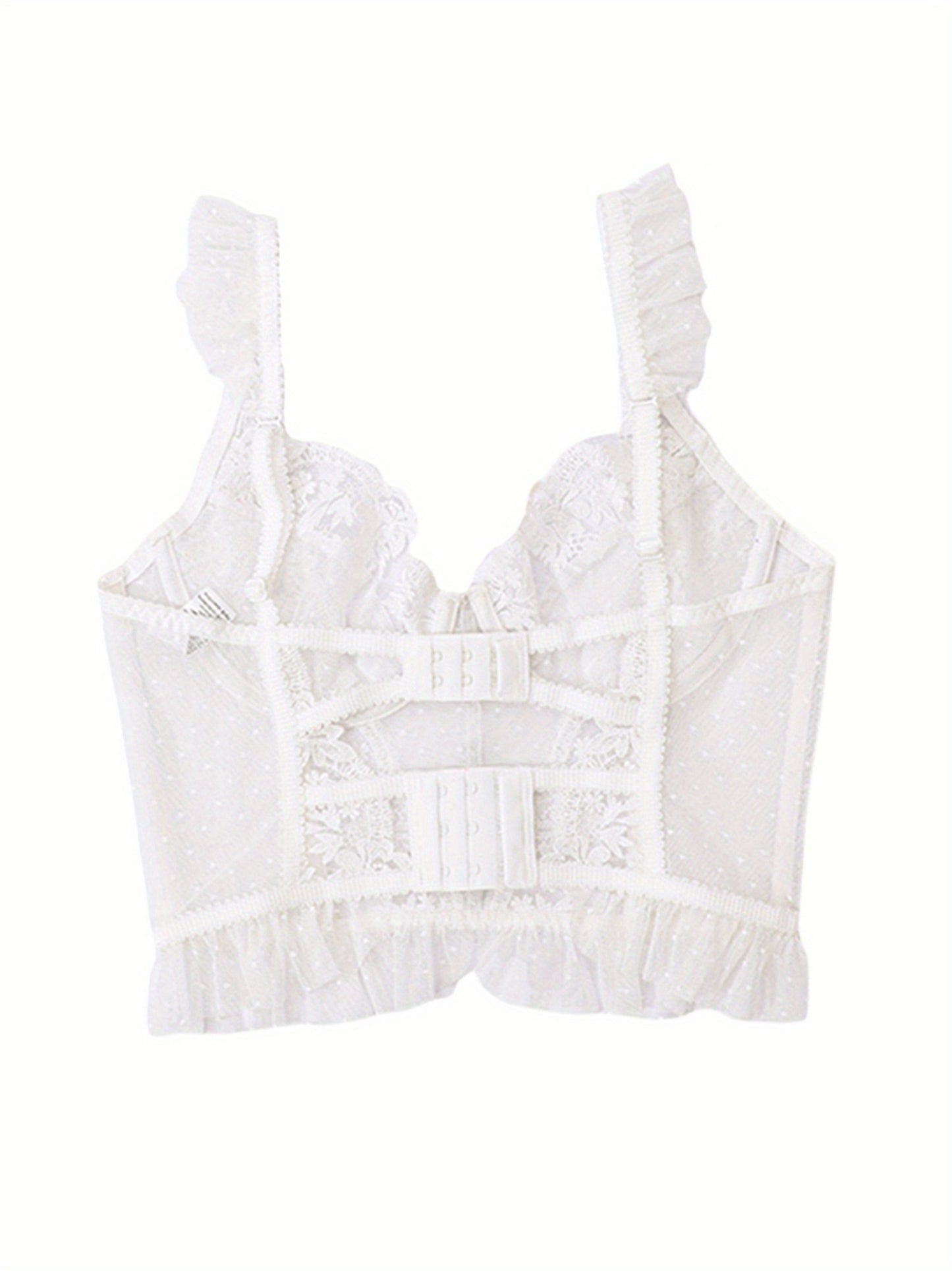 Fleur de Nuit – Sheer Lace Corset Camisole