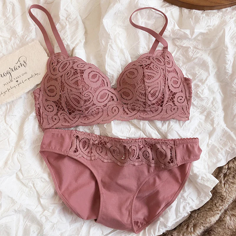 Ethereal Lace – Seamless Bra Set in Five Shades of Desire