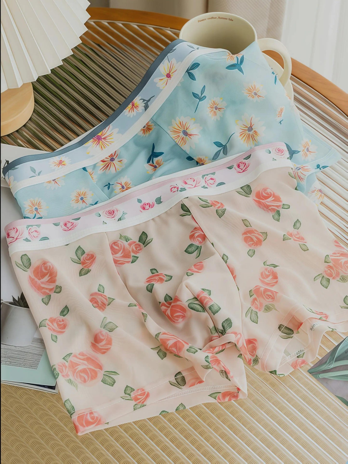 Petal Prowess – 5-Piece Floral Men’s Boxer Briefs Set