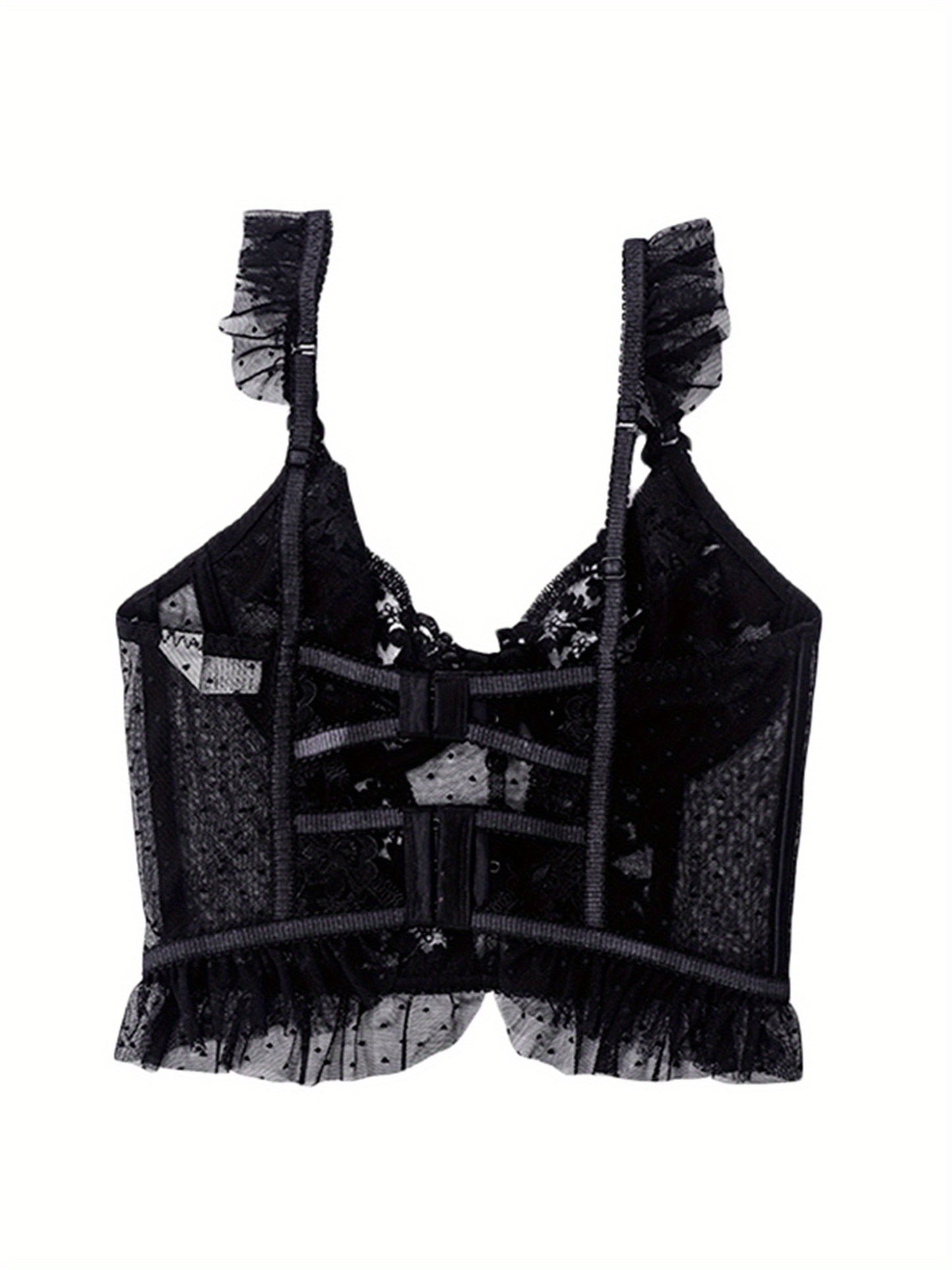 Fleur de Nuit – Sheer Lace Corset Camisole