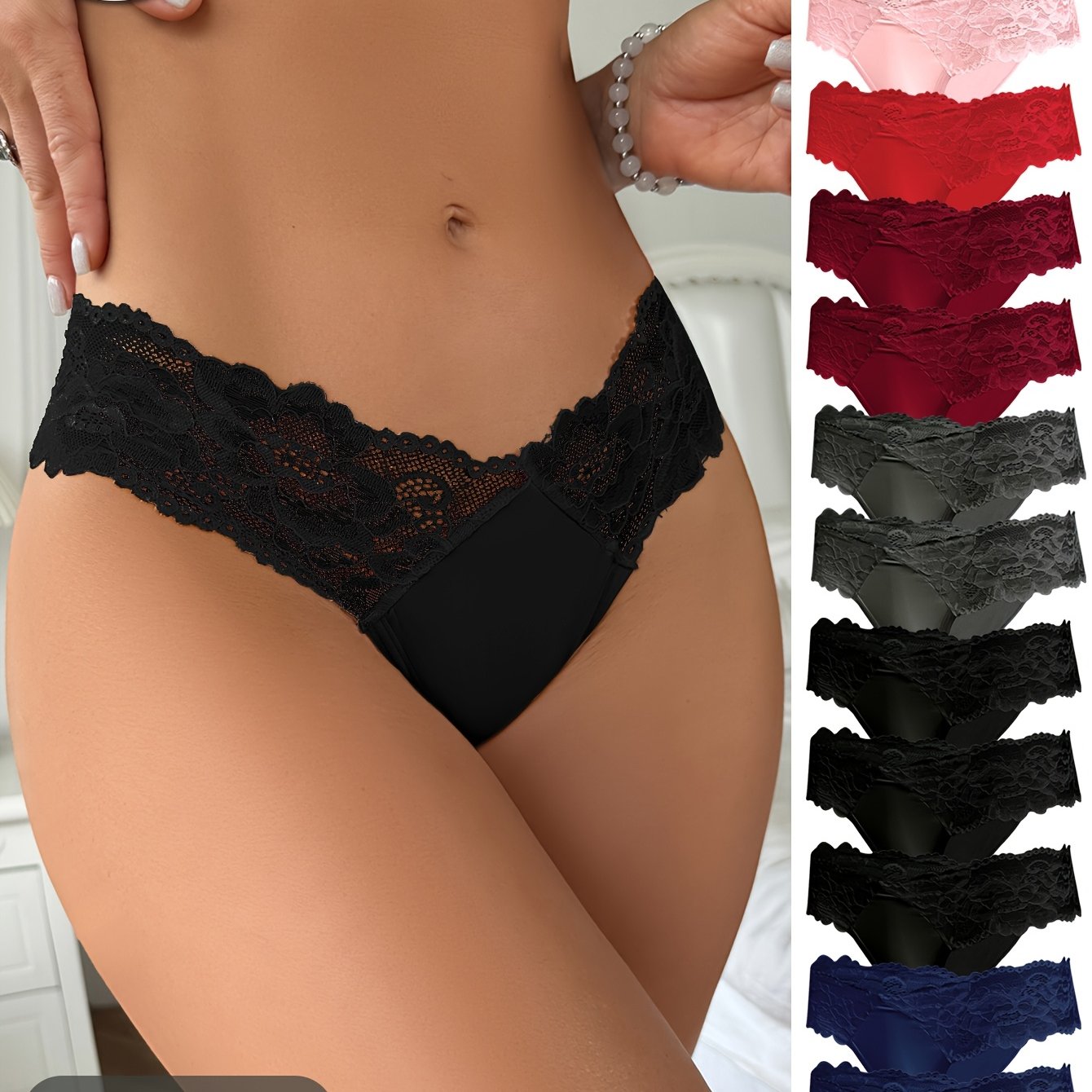Panty Parade – One for Every Mood — 12-Piece Floral Thong Set