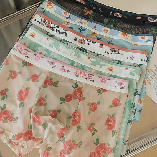 Petal Prowess – 5-Piece Floral Men’s Boxer Briefs Set