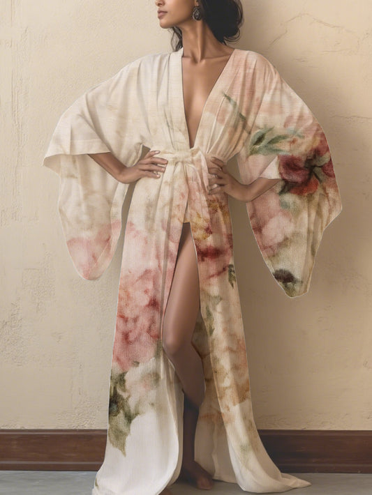 Ethereal Bloom – A Kimono of Grace Whimsy